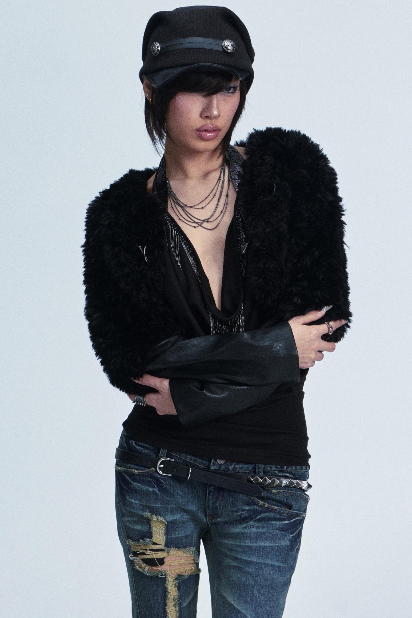 Retro Knitted Patchwork Hat