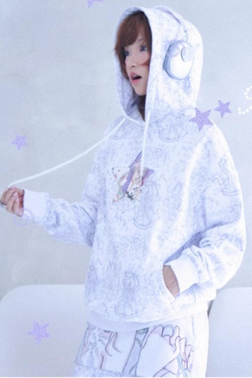 Millennium White Hooded Sweatshirt