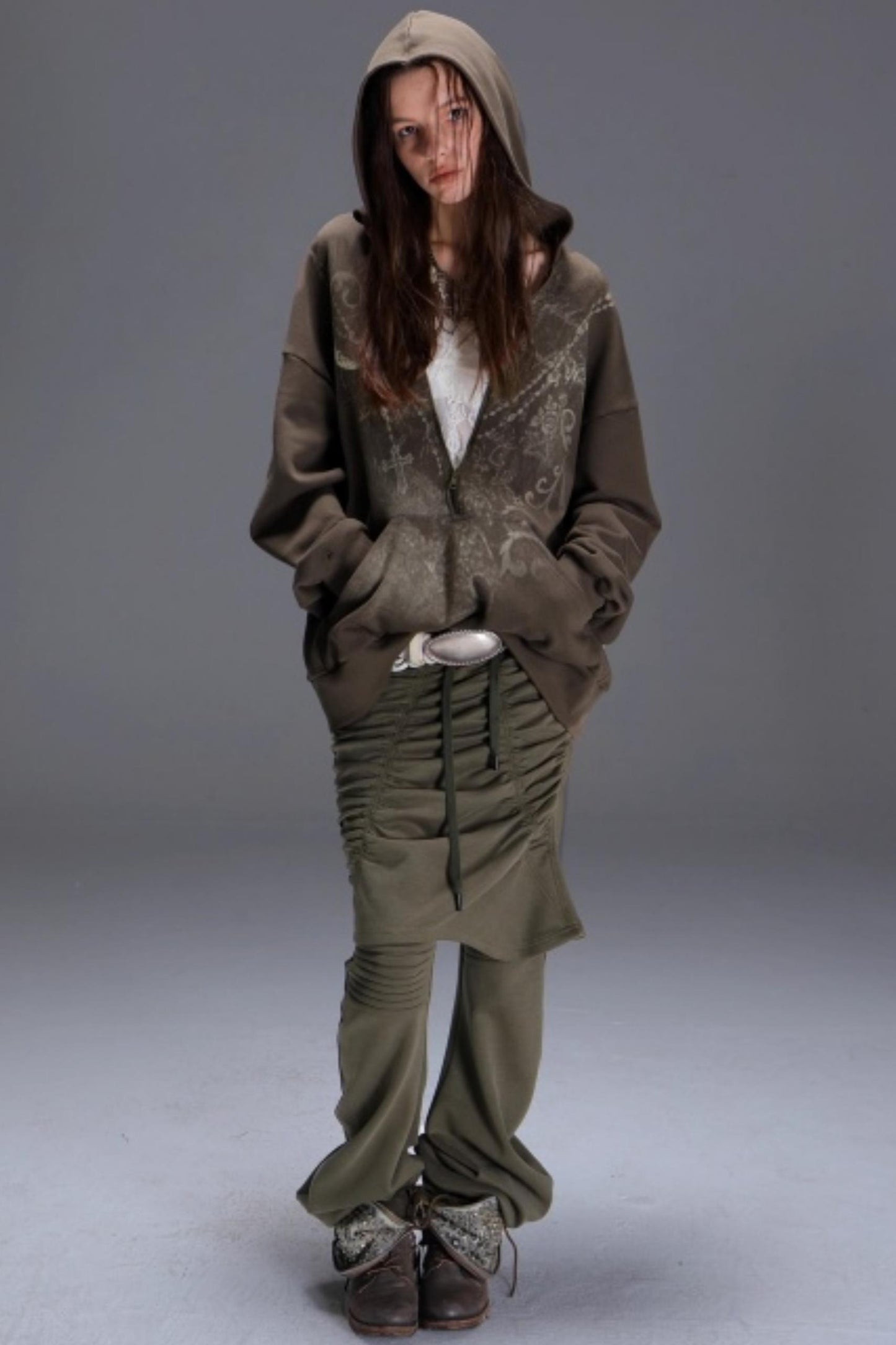 Pleated Layered Scimitar Pants