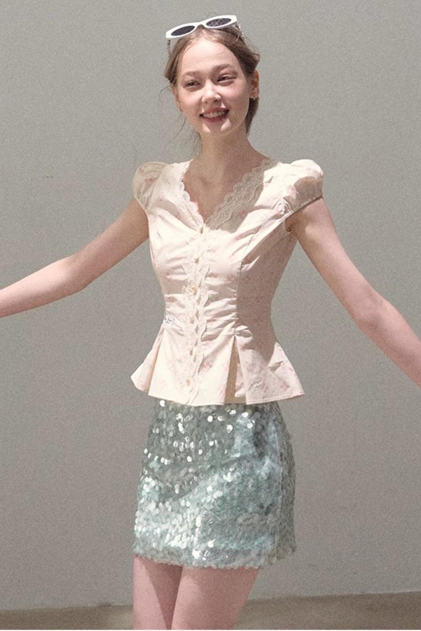 Sequin A-Line Mini Skirt