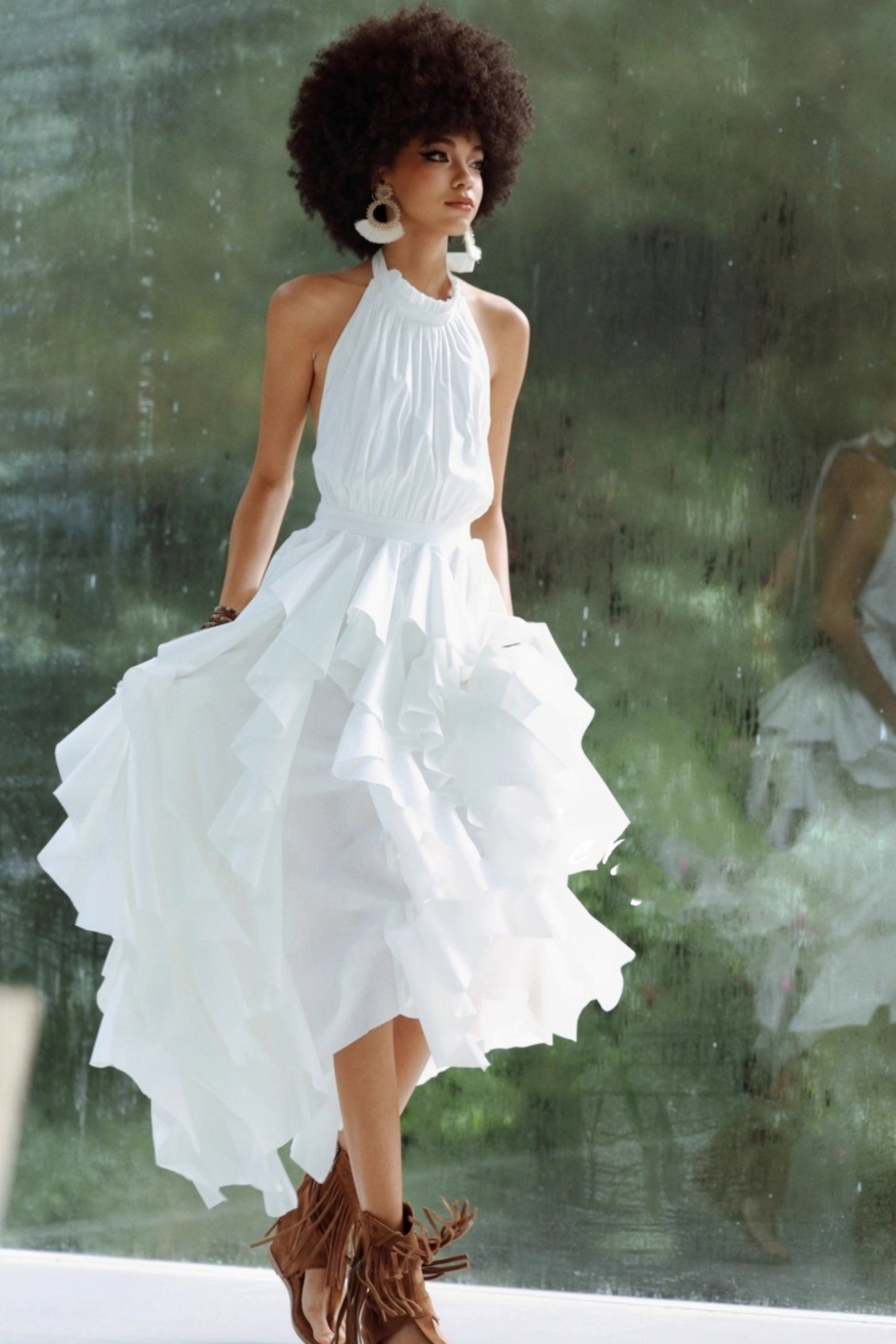 Wild Moonlight Halterneck Dress