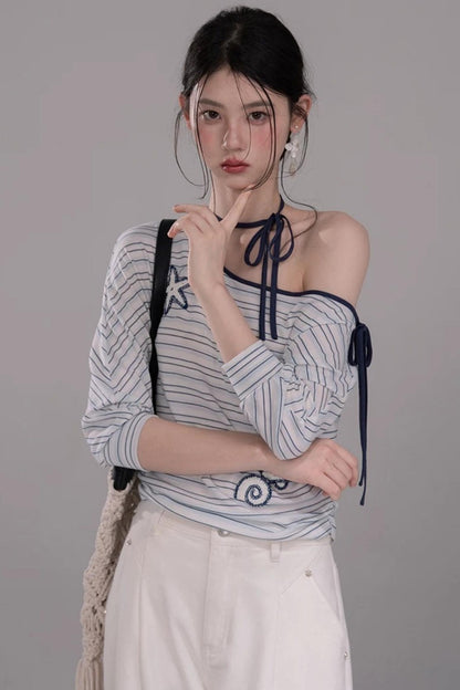 Off-Shoulder Starfish T-Shirt