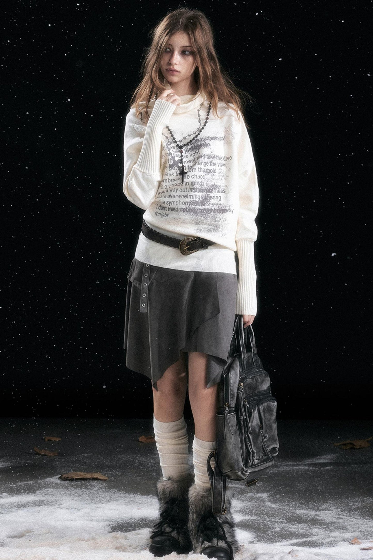 Asymmetrical Graffiti Top