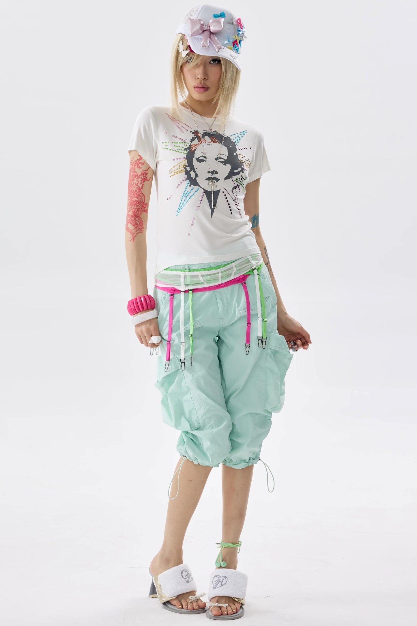 Rhinestone Patchwork T-Shirt