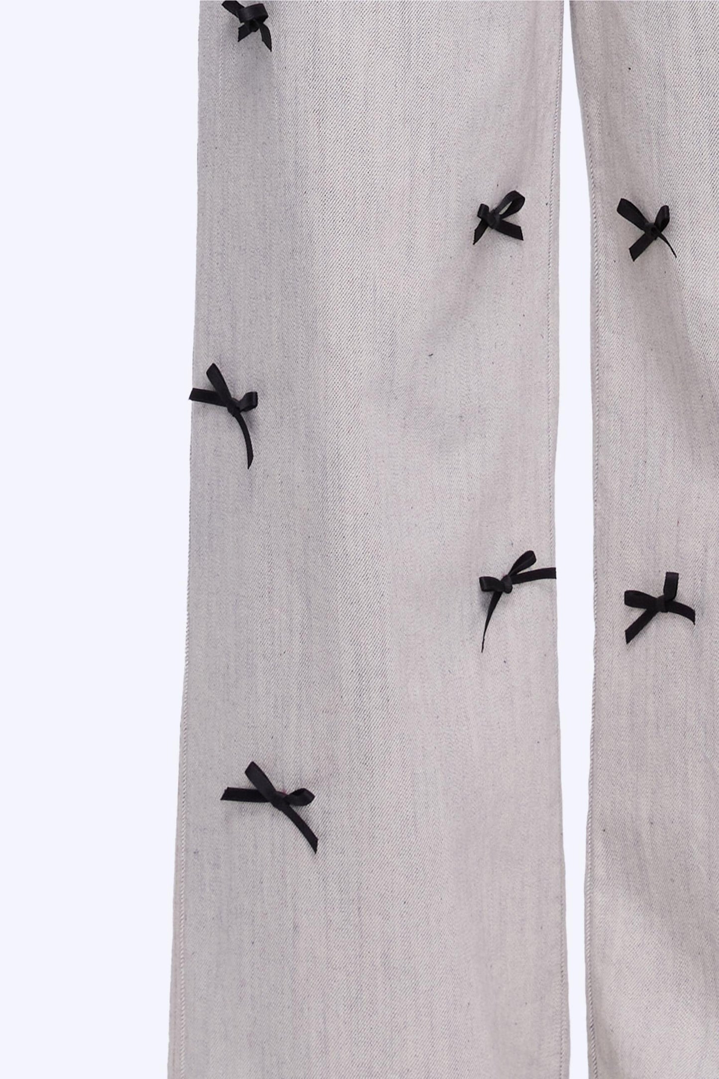 Wide-Leg Bow Tie Jeans