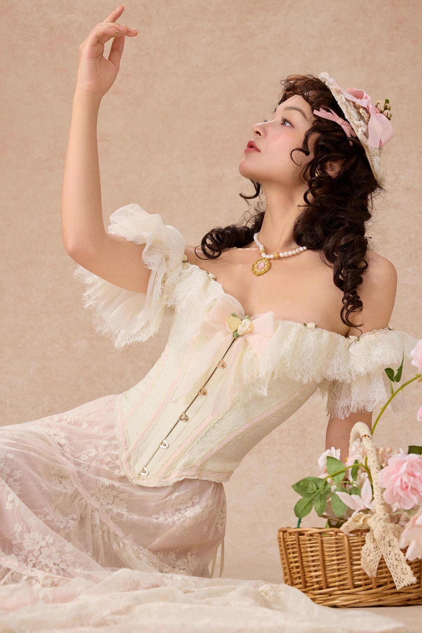 Morning Dew Lace Skirt Set-Up