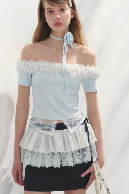 Vintage Gray Peplum Skirt