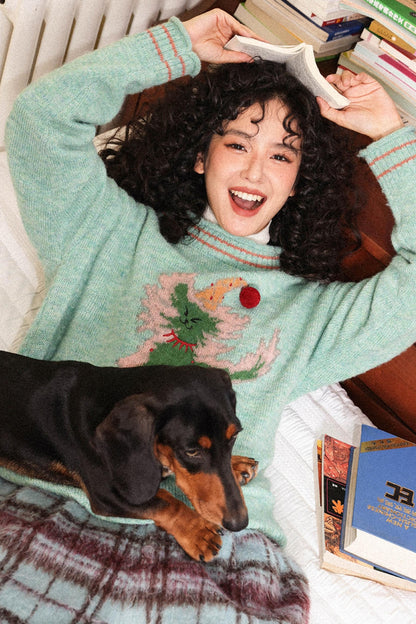 Lazy Mohair Knitted Pullover Top