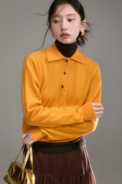 Niche Wool Polo Sweater