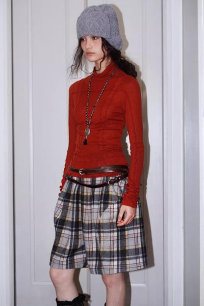 Split Knitted Base Layer Top