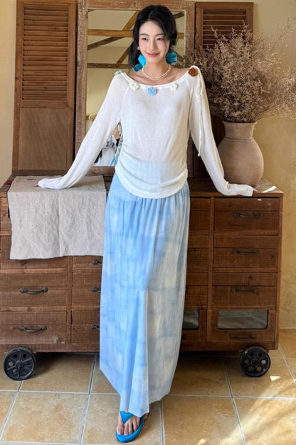 Flower Crochet Knit Top