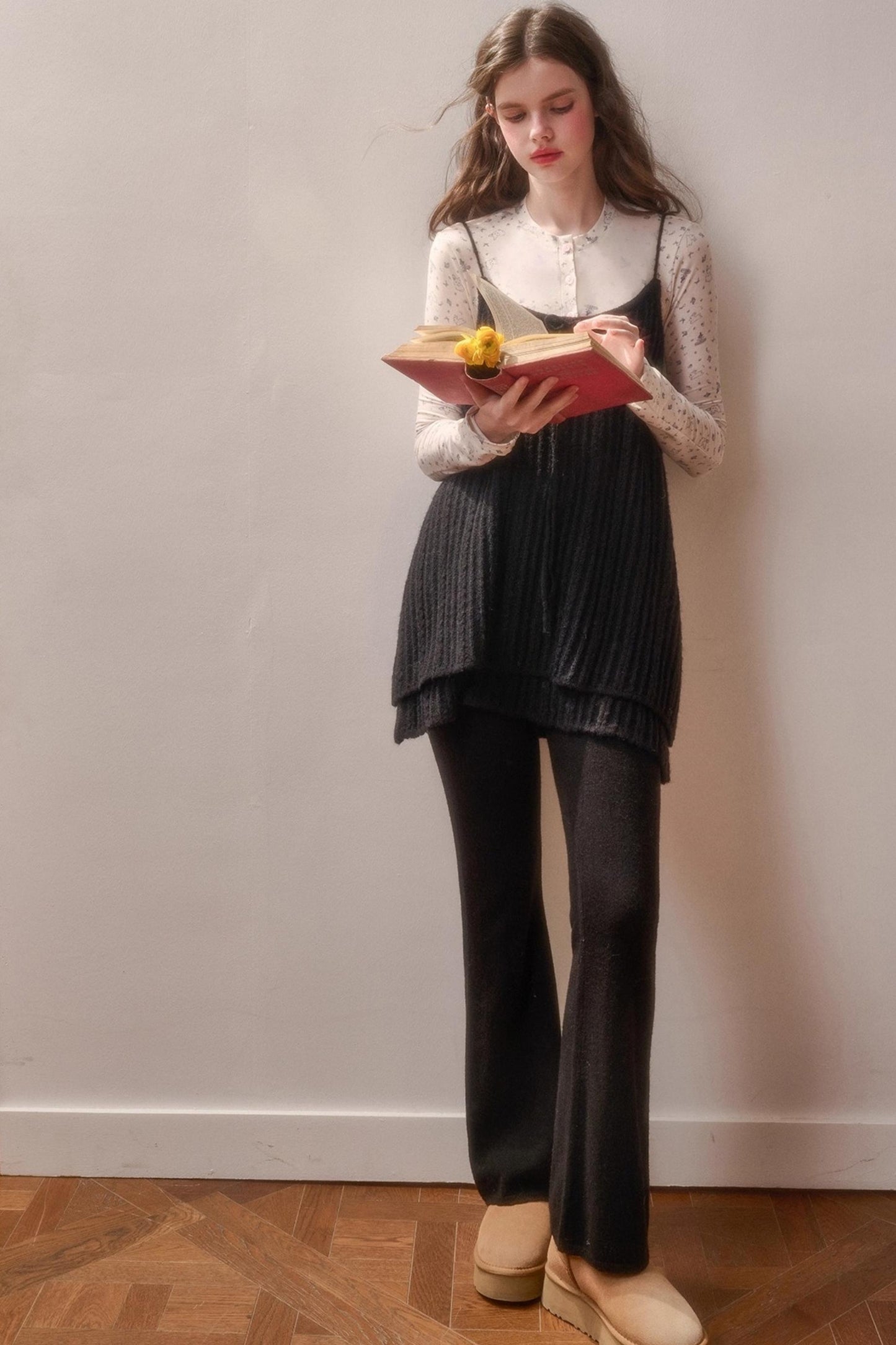 Soft Gemstone Wool Pants Set-Up