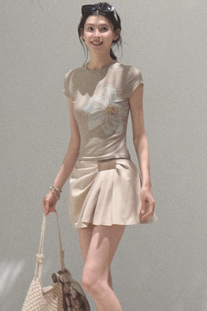 Begonia Bloom Slim Fit T-Shirt