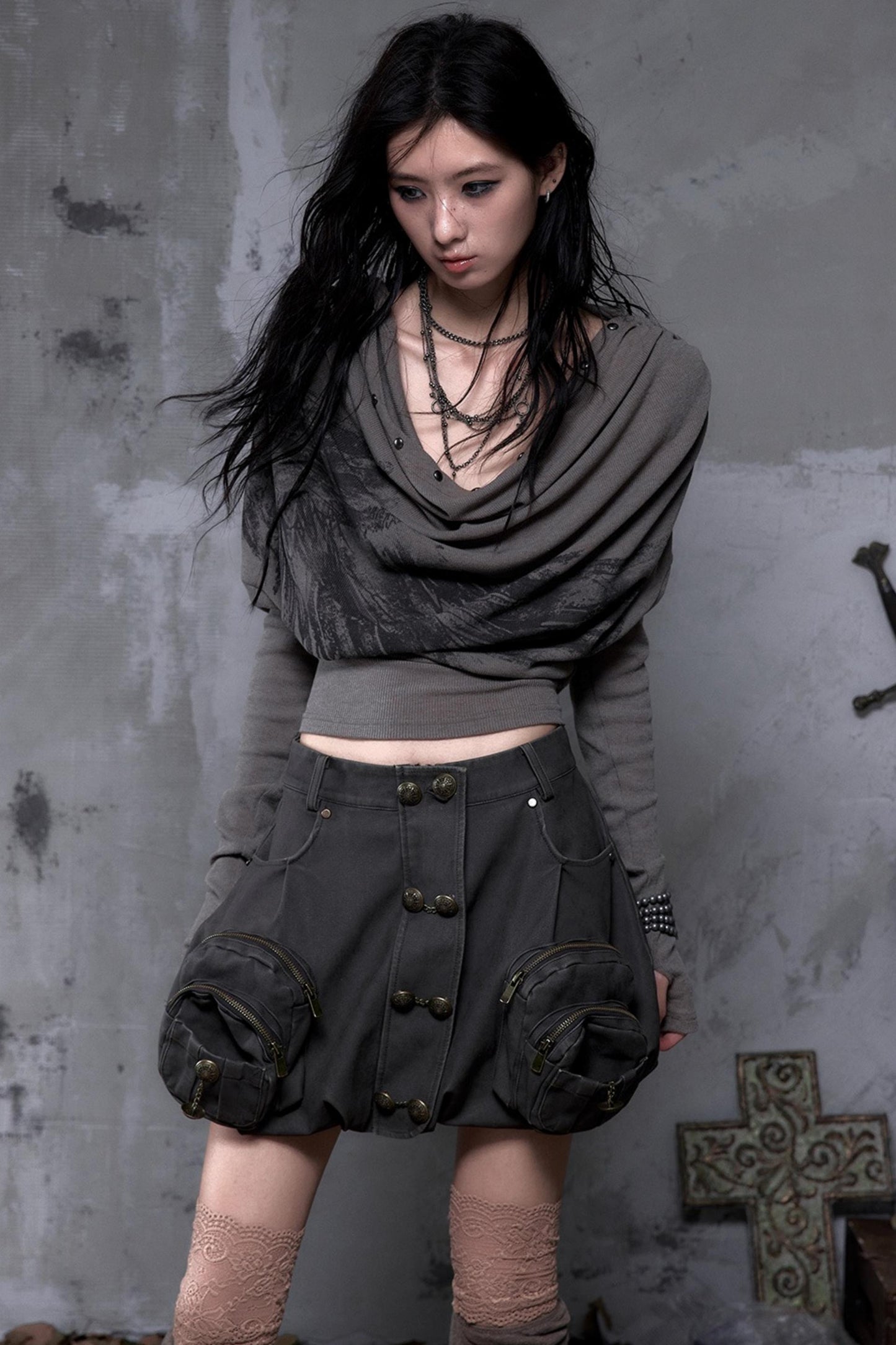 Court Street Leather Skirt