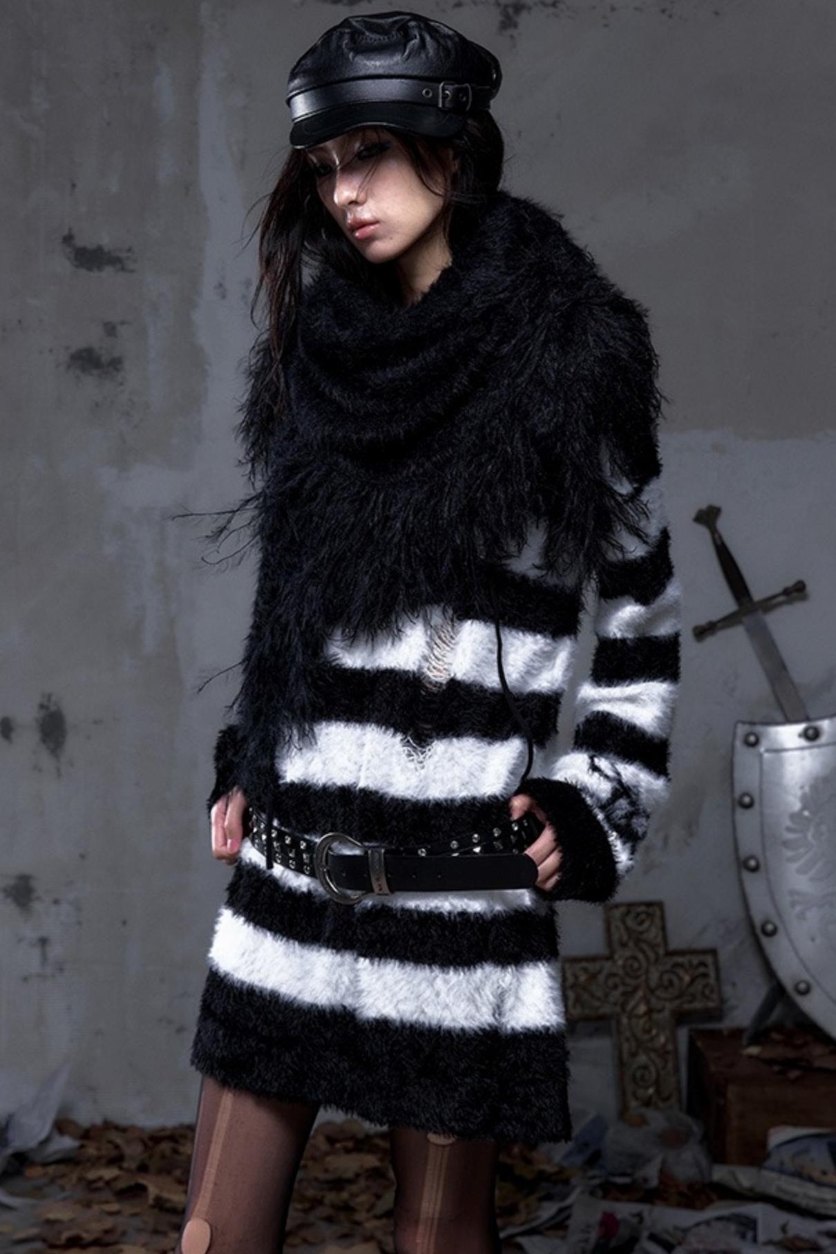 Vintage Street Punk Long Sweater