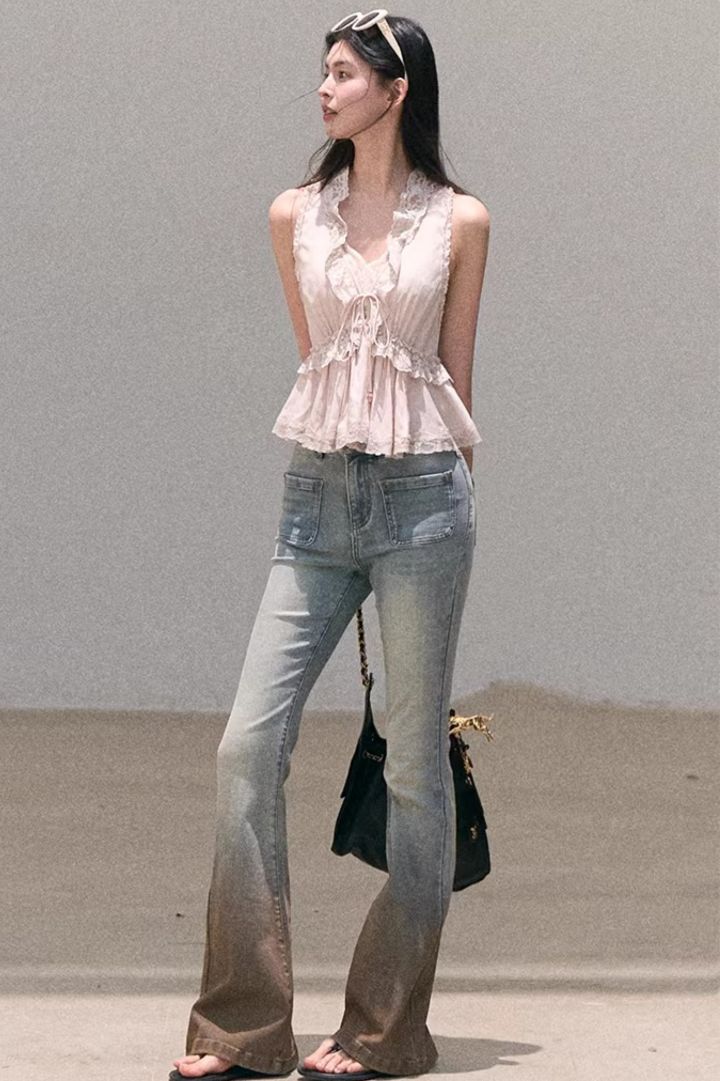 Hidden Petals Silk Lace Top