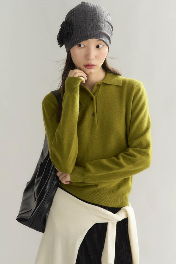 Niche Wool Polo Sweater