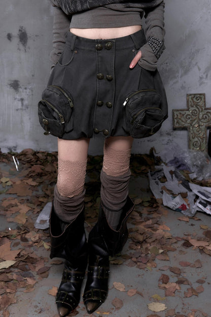 Court Street Leather Skirt