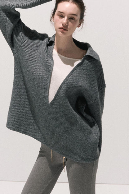 Soft Crew Neck Knitwear Bootcut Trouser Set-Up