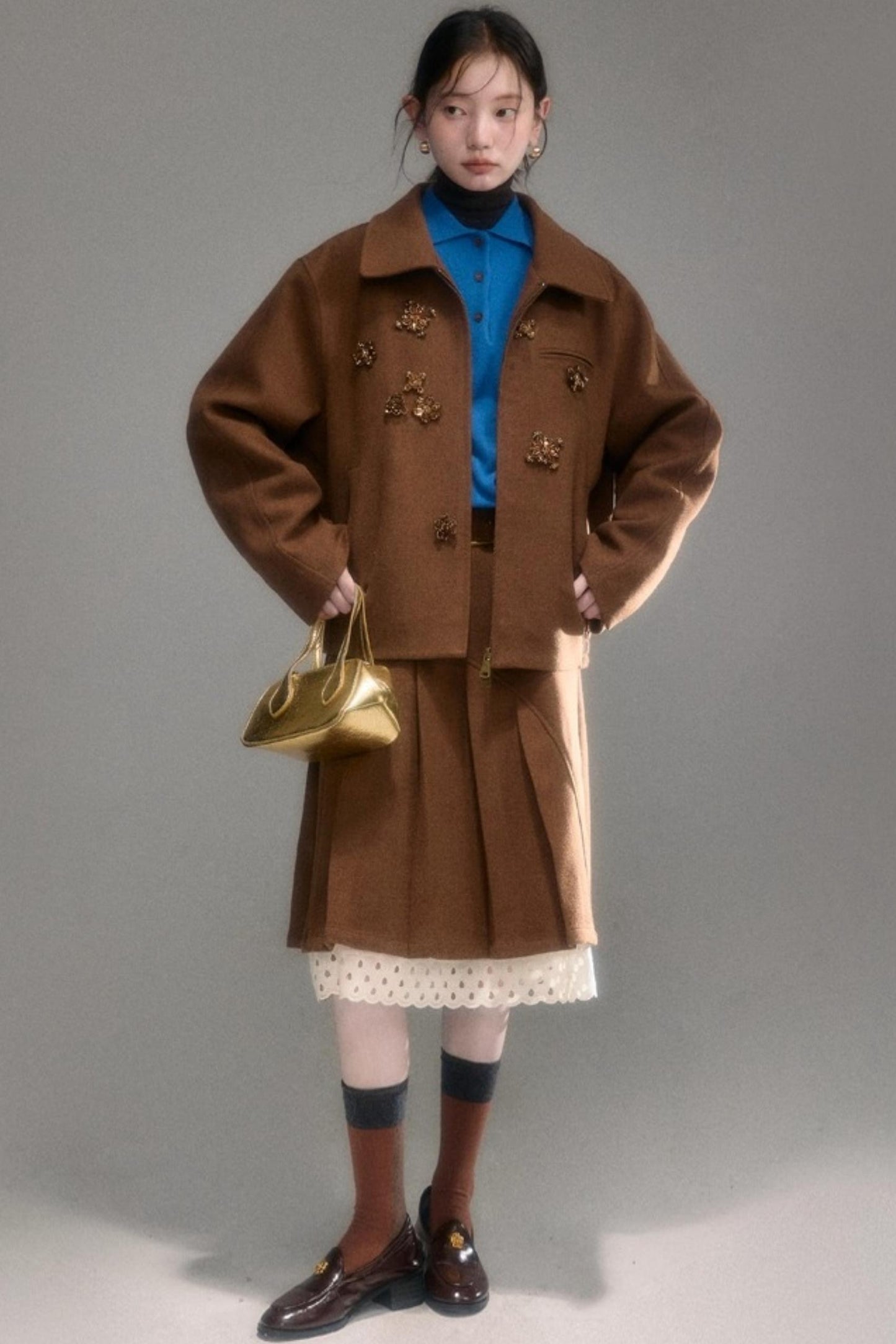 Niche Wool Polo Sweater