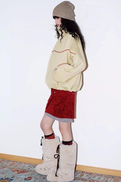 Retro Paisley Sweater Skirt Set-Up