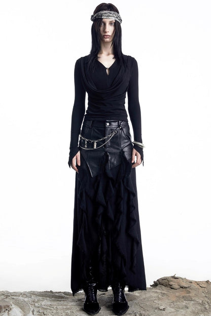 Lyocell Swing Collar T-Shirt