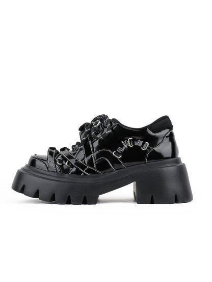 Studded belt platform shoes