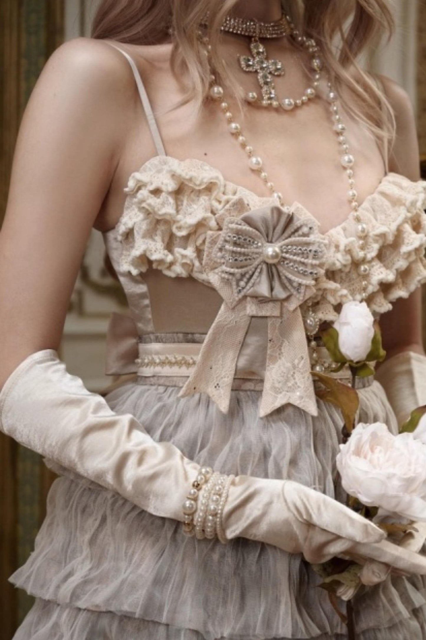 Slavic Lace Cake Dress Set-Up