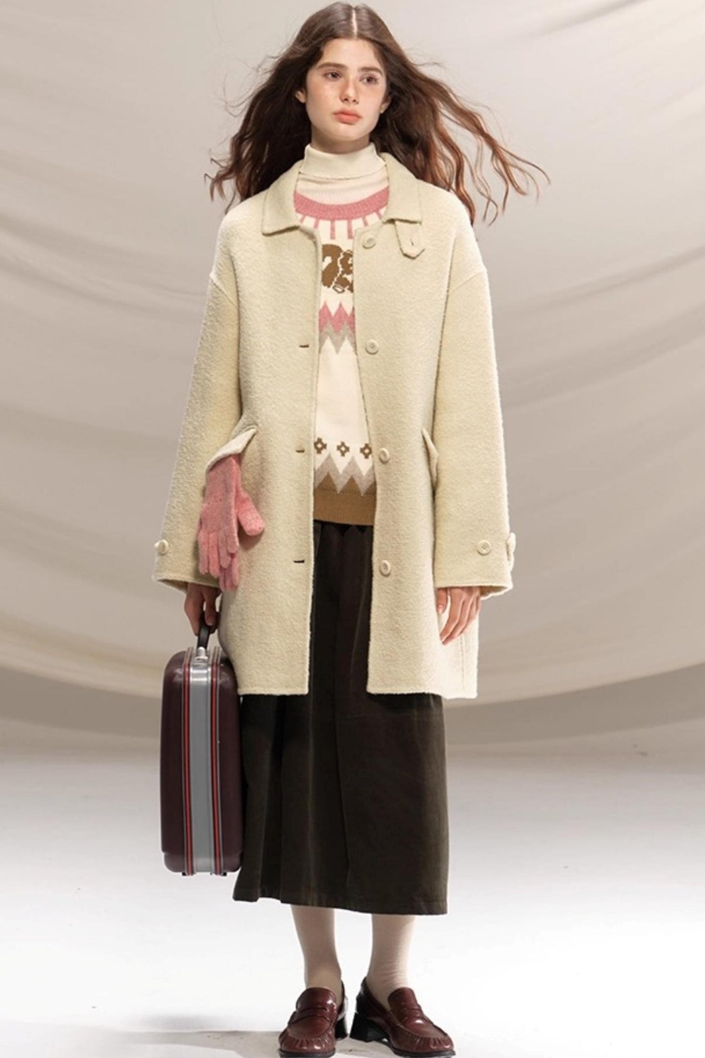 Peach Pinecone Wool Sweater