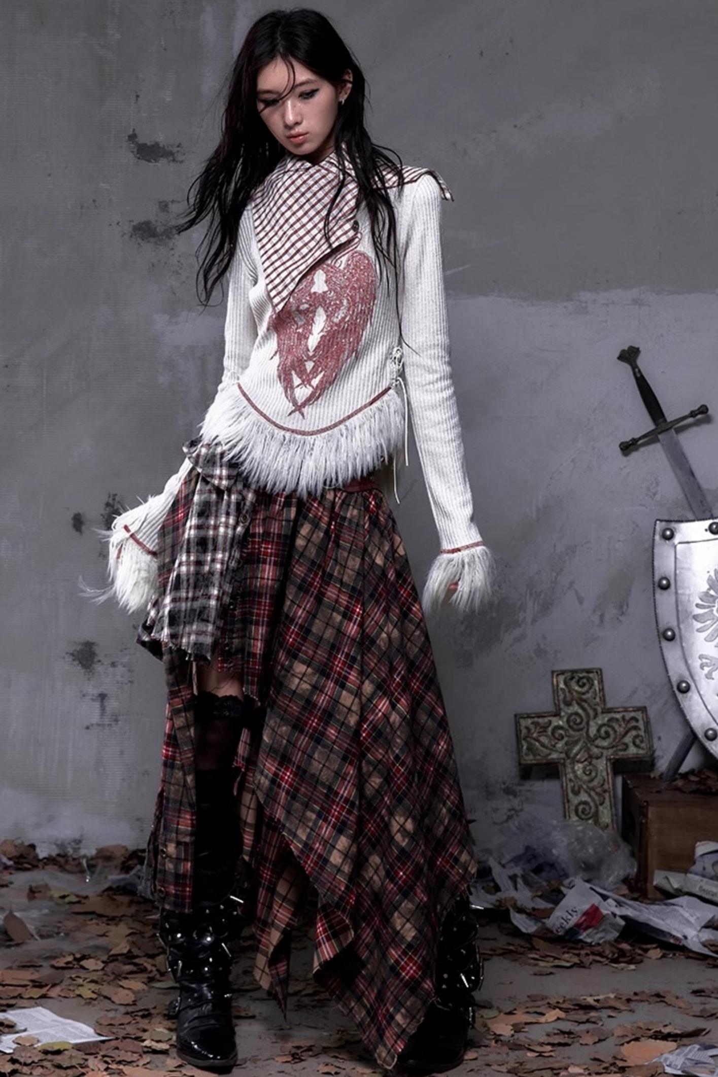 Vintage Punk Plaid Skirt