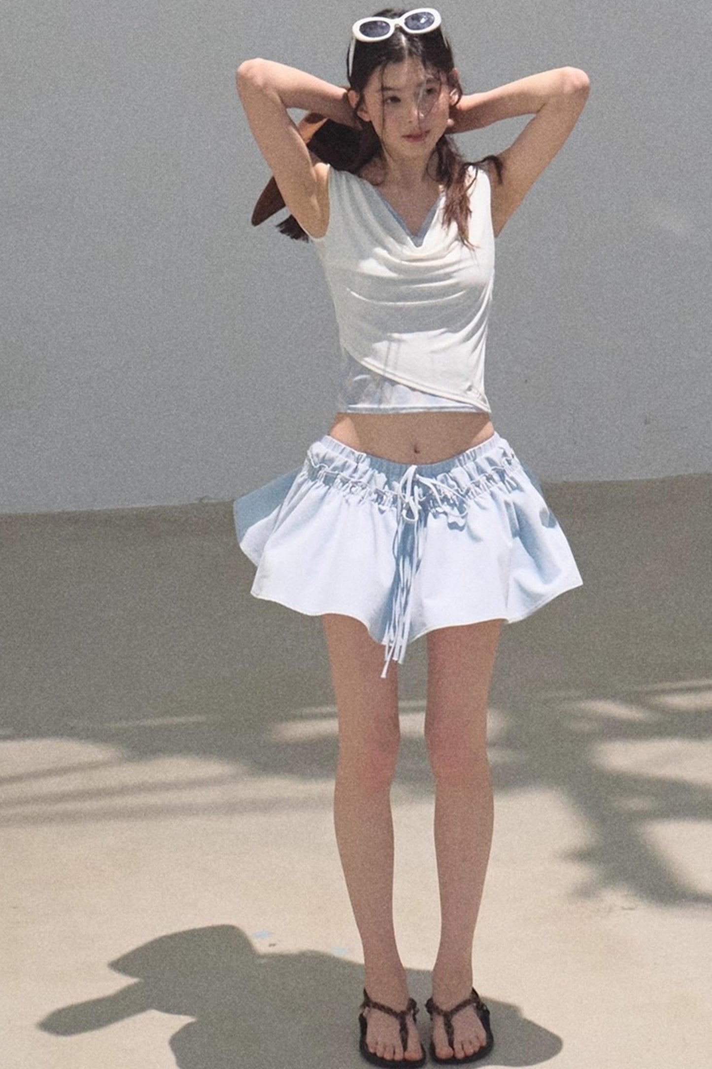 Embroidered Lyocell Puffy A-Line Skirt