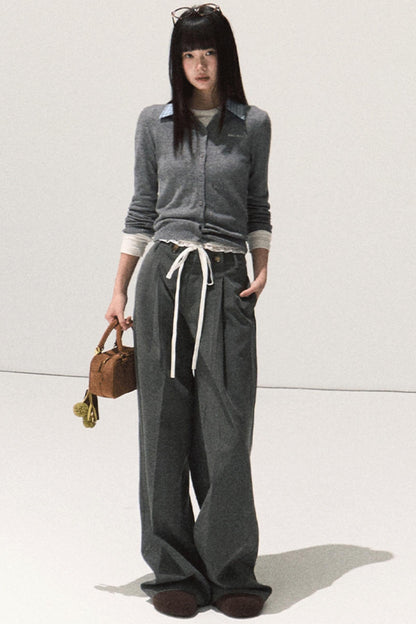 Good Weather Lace Slim Waist Long Sleeve T-Shirt