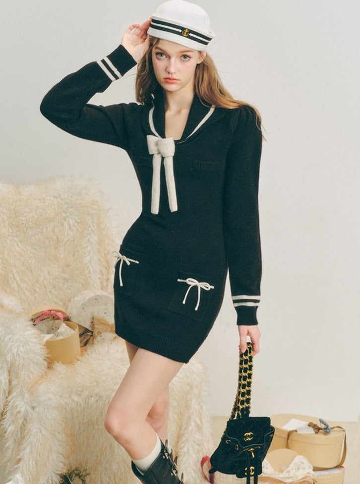 Sailor Knitted Dress