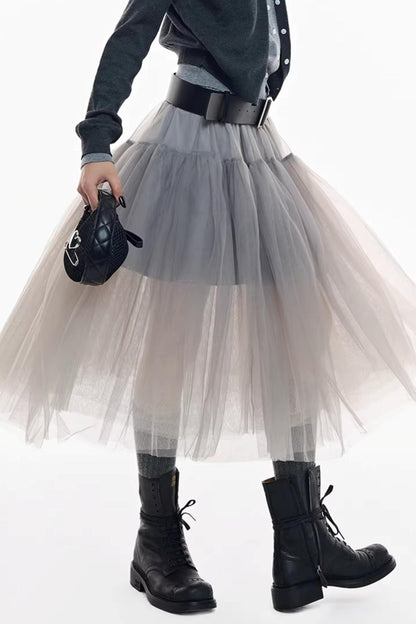 Holiday Edition Smoky Gray Tulle Skirt