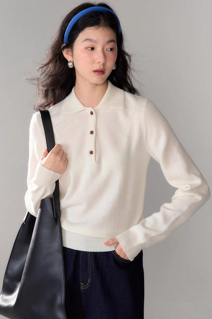 Niche Wool Polo Sweater