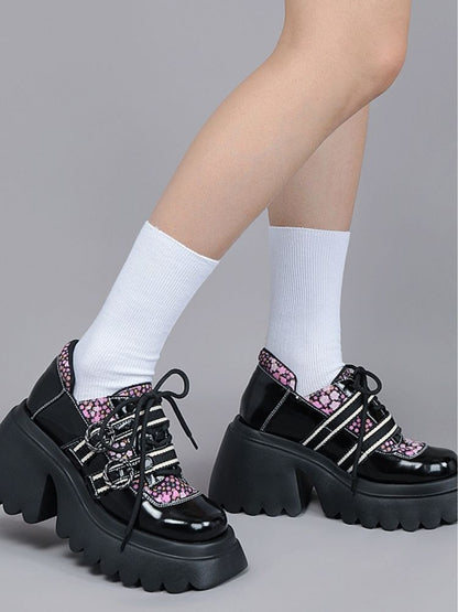 High heel bunk belt shoes