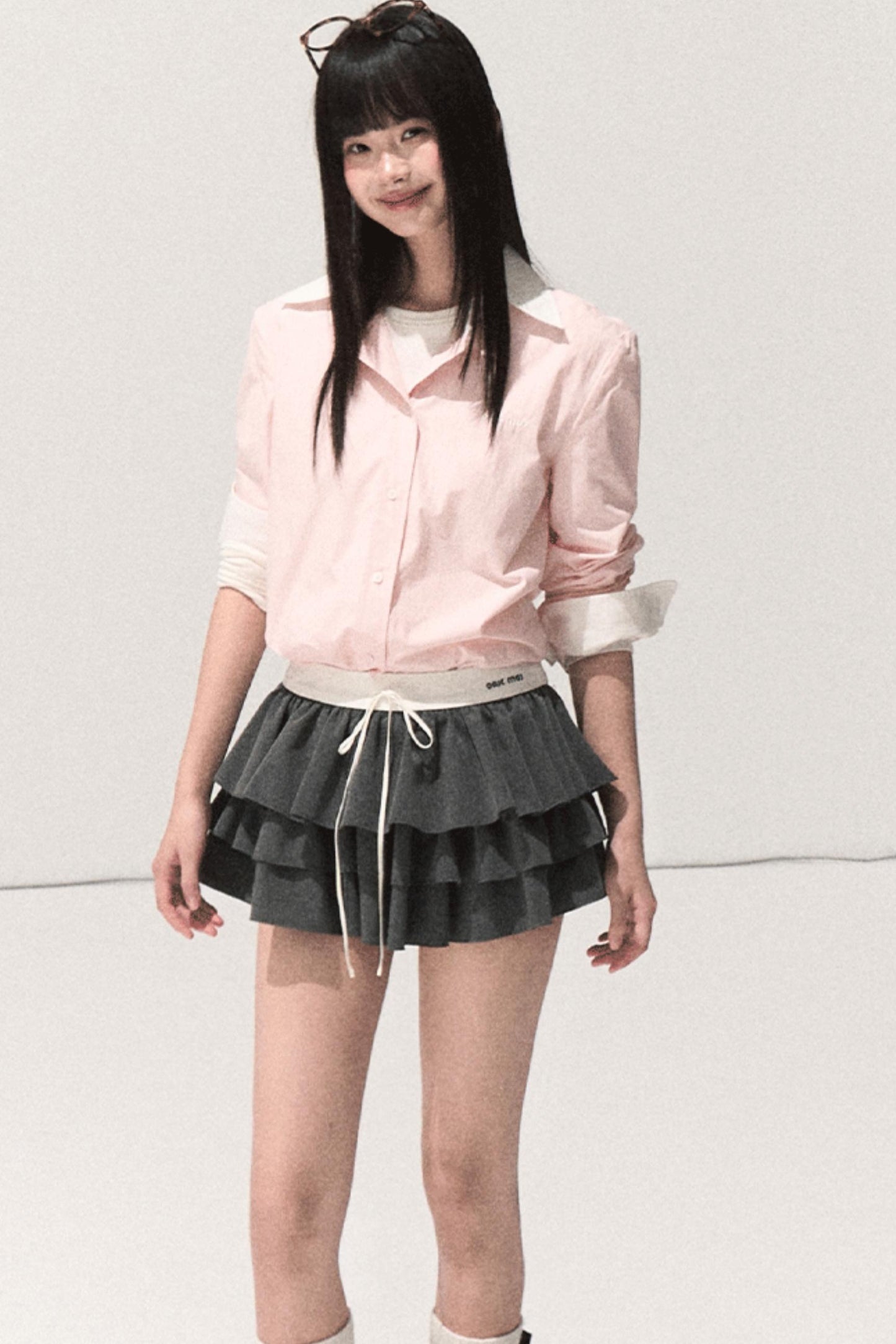 Good Weather Lace Slim Waist Long Sleeve T-Shirt