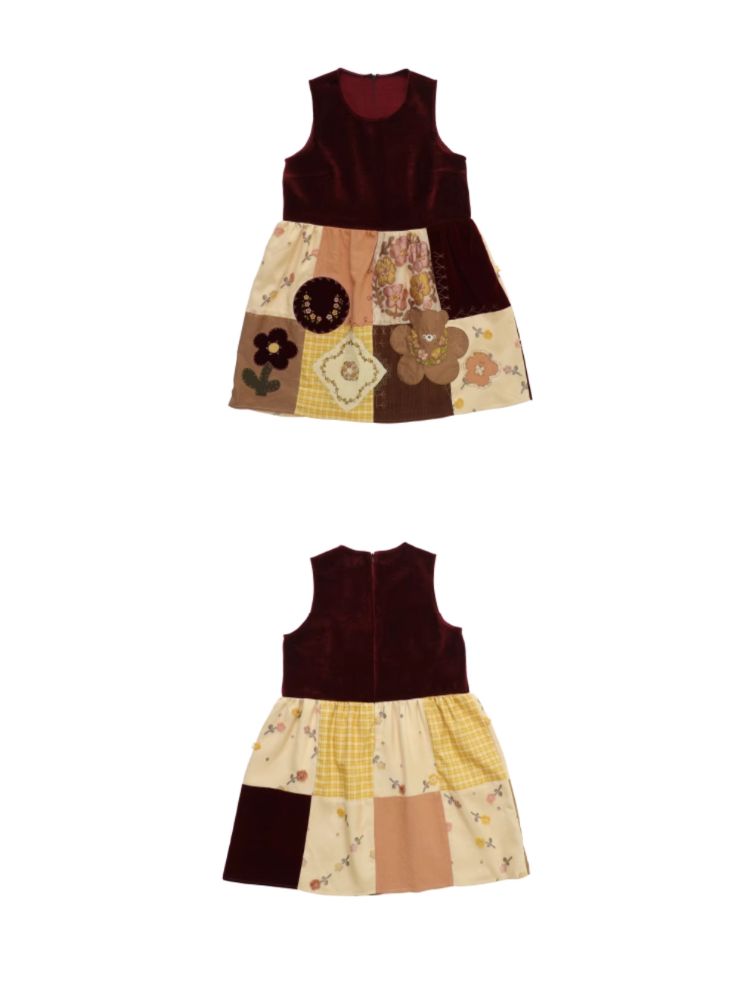 Patchwork Vest Dresses