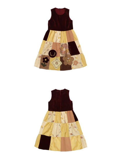 Patchwork Vest Dresses