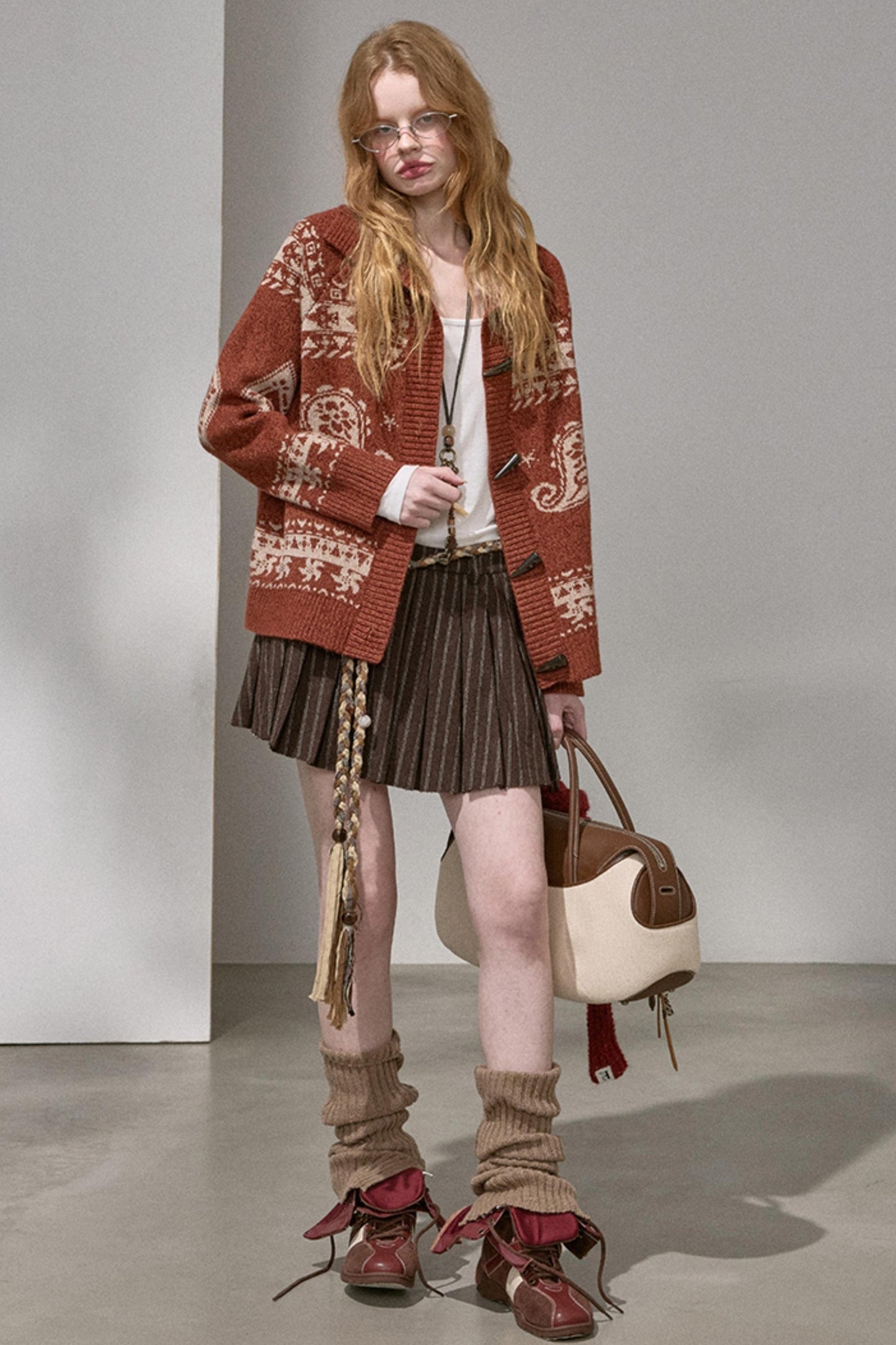 Cashew Island Floral Yarn Jacket