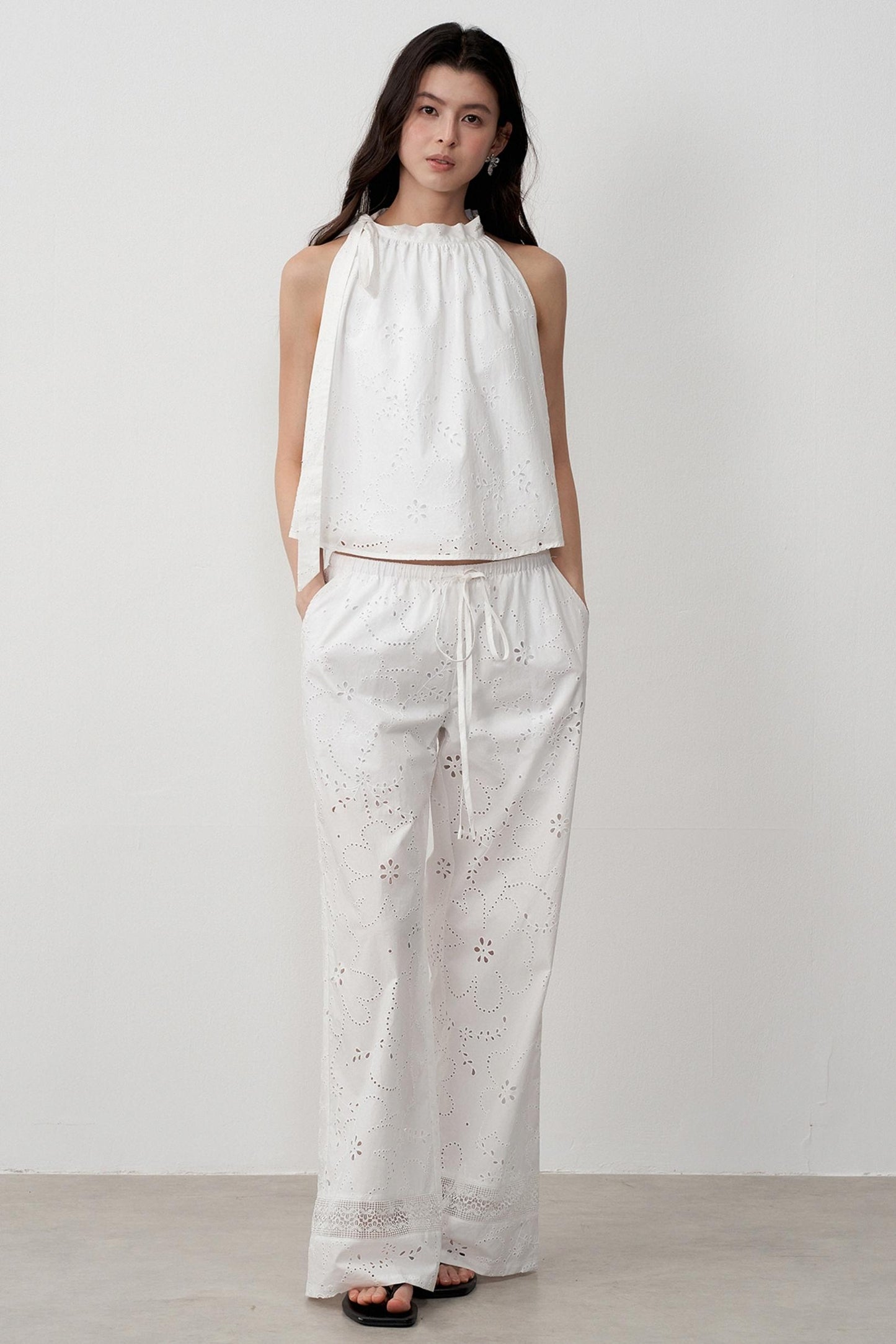 Resort Cut-Out Jacquard Camisole