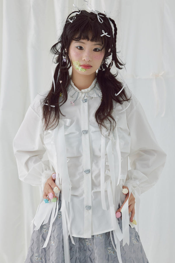 Bow-Knot Ribbon Shirt
