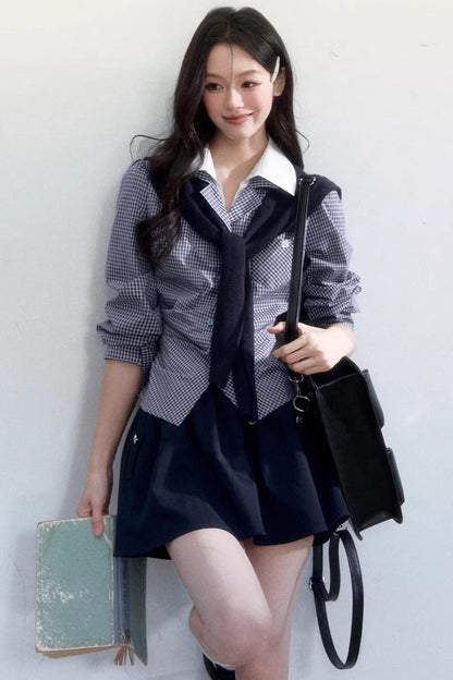 Lapel Long Sleeve Commuter Shirt Set-Up