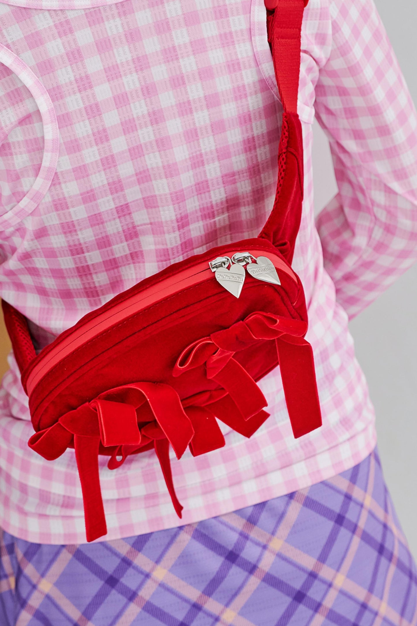 Peach Heart Crossbody Bag