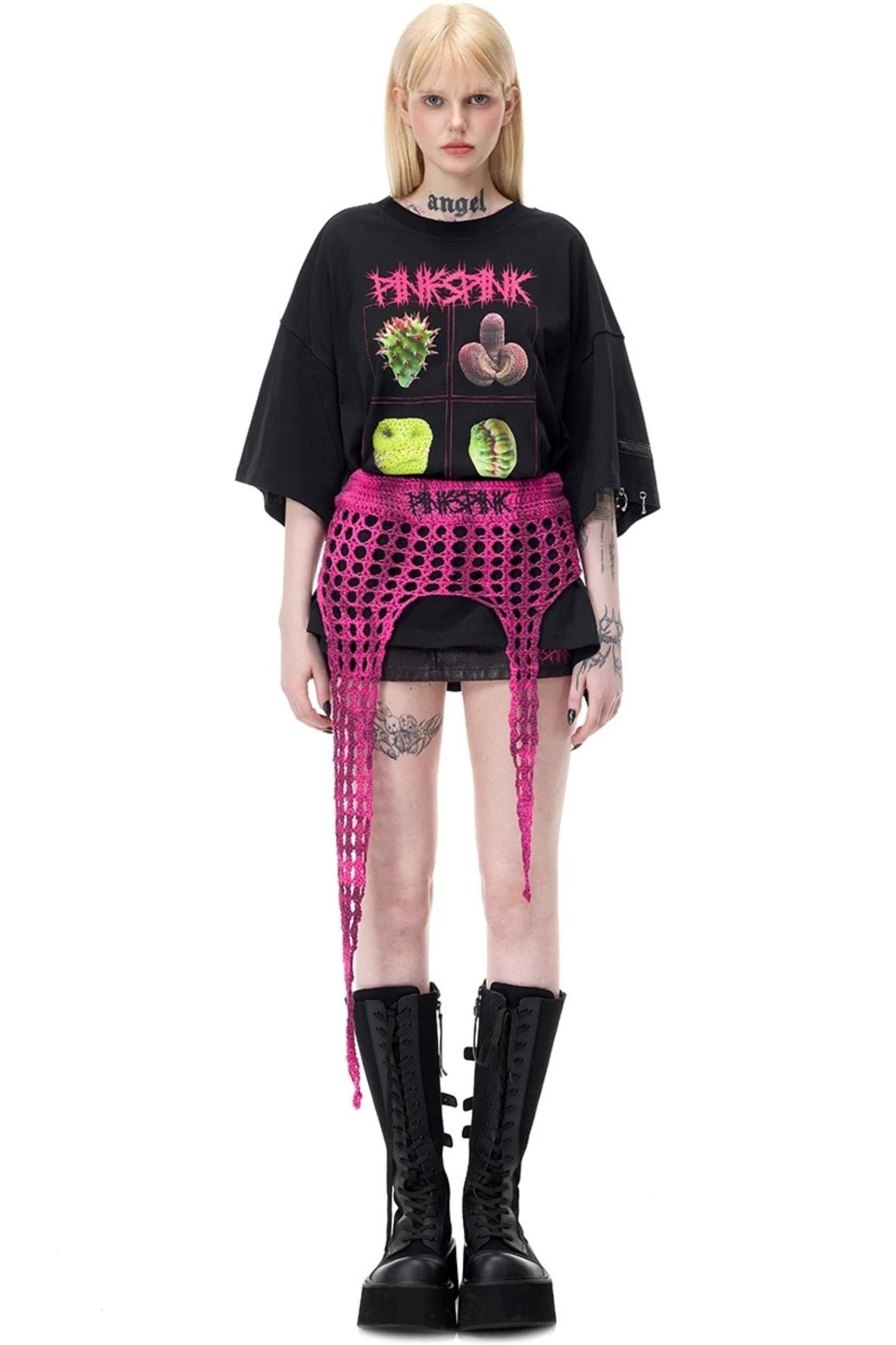 Millennium Star Embroidered Knit Skirt