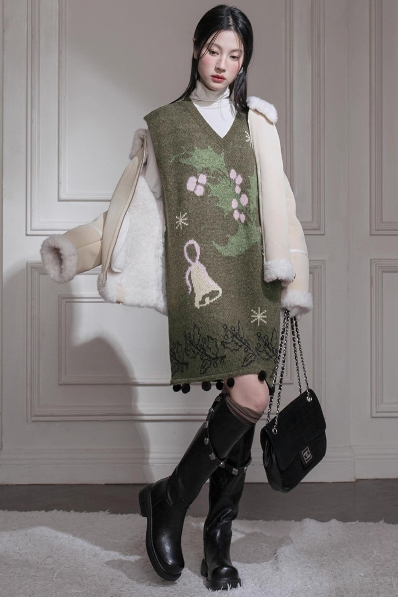 Pine Needle Knit Dress