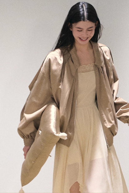 Dandelion Pleated Chiffon Slip Maxi Dress