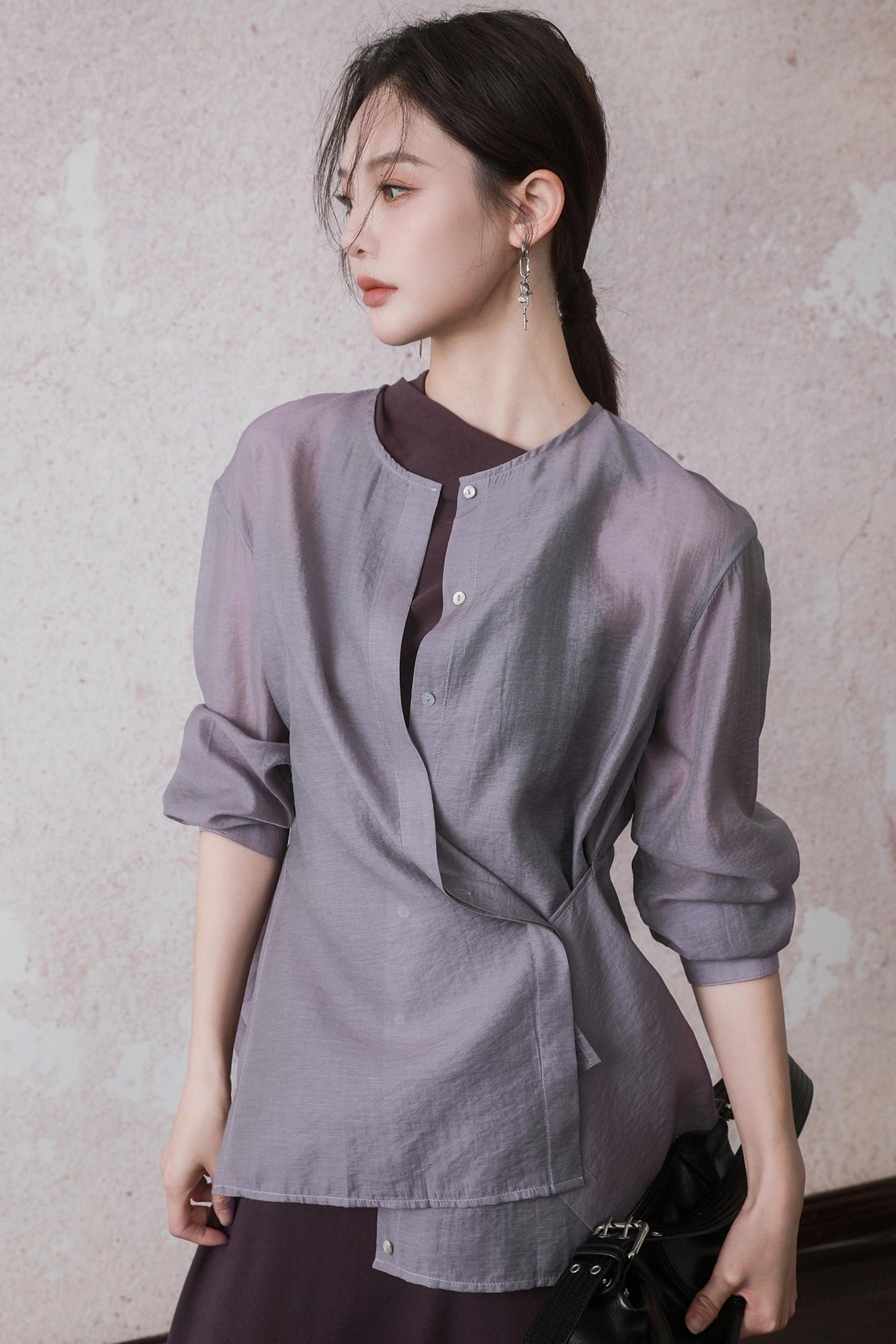 Elegant Purple Vest Dress