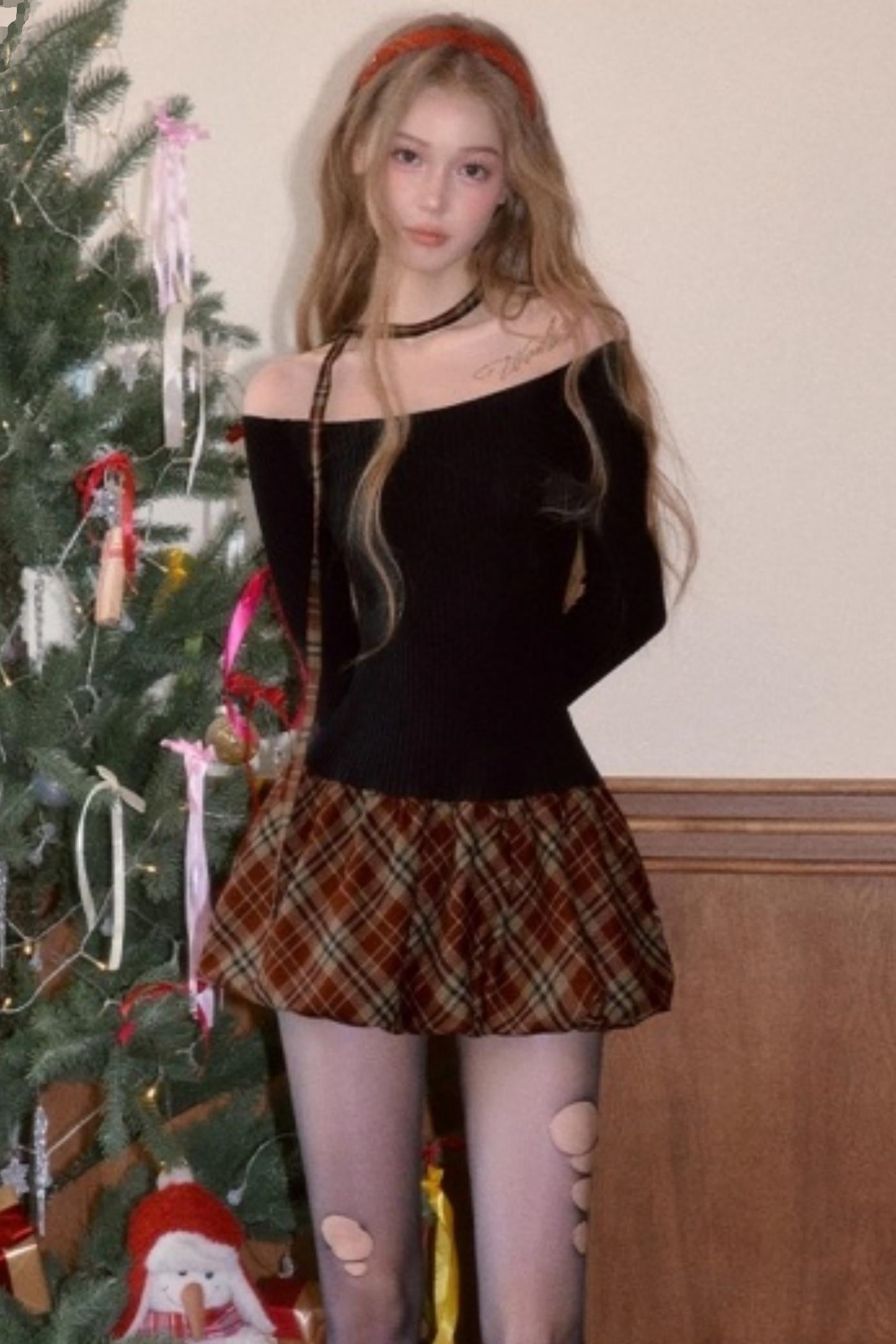 Color-Blocking Floral Dress