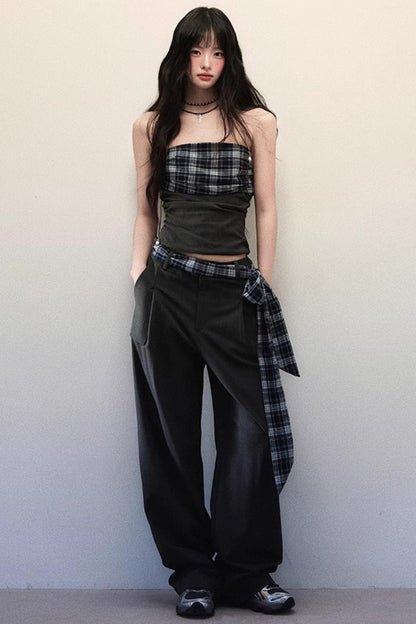 Smocked Top & Wide Leg Pants Set-Up